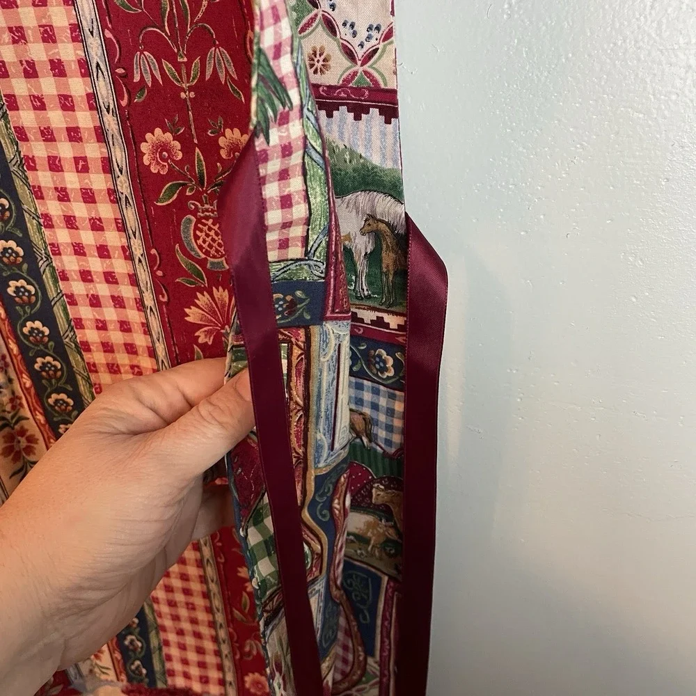 Handmade Reversible Cobbler Apron Farm Themed Homestead Trad‎ Wife